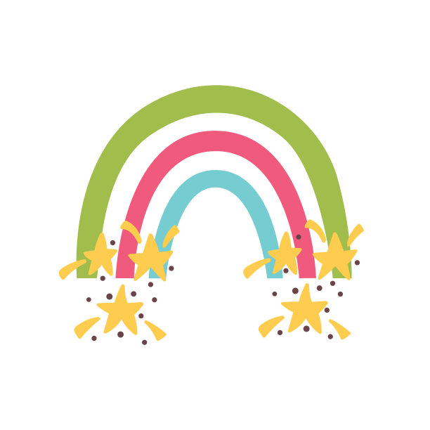 带着星星的宝贝彩虹图片下载