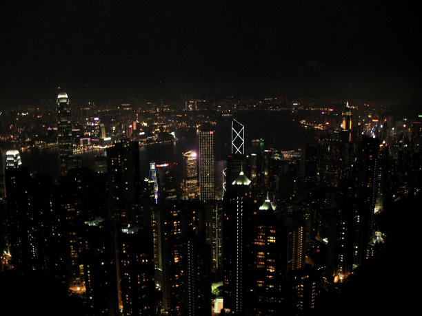 夜晚城市的观点图片下载