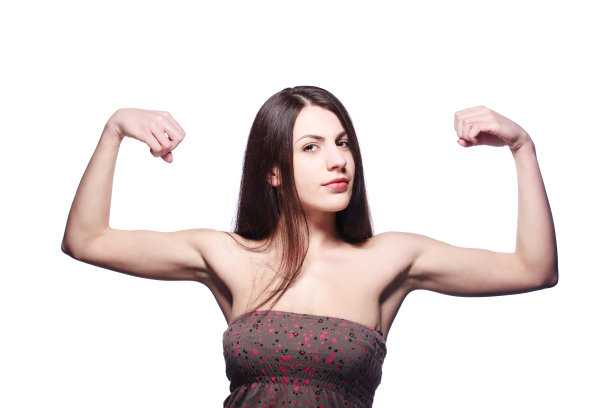 女孩展示肌肉图片下载