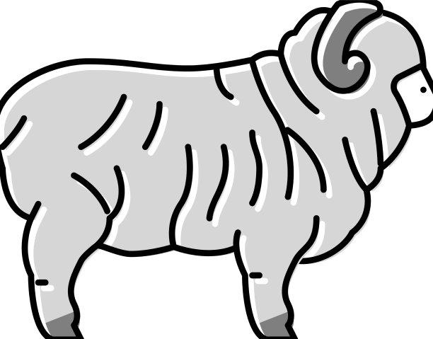 美利奴绵羊颜色图标图片下载