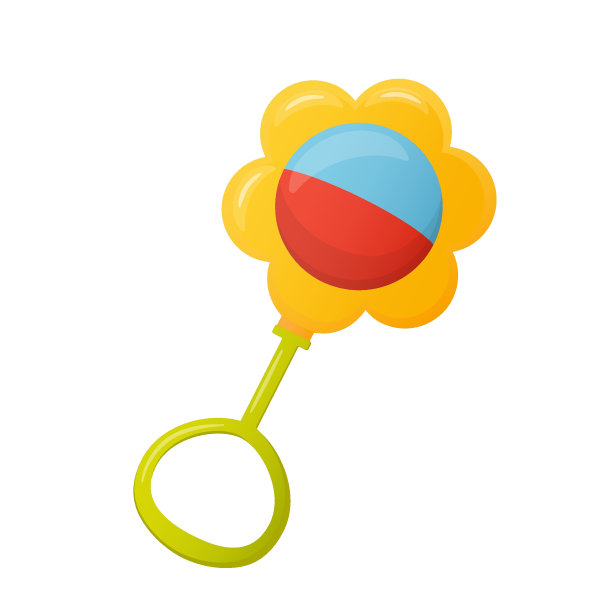 孩子们的玩具变成了花的形状。一种矢量图图片下载