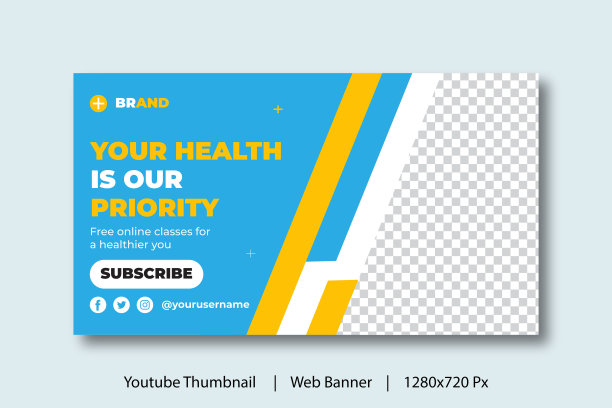 医疗保健视频缩略图和banner图片下载