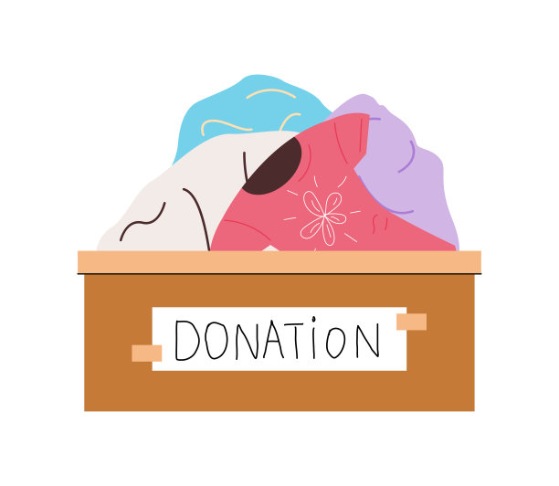 慈善箱，备有不同的婴儿衣物供捐赠图片下载