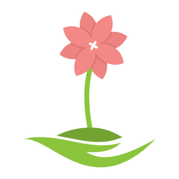 花卉标志矢量插图图片下载