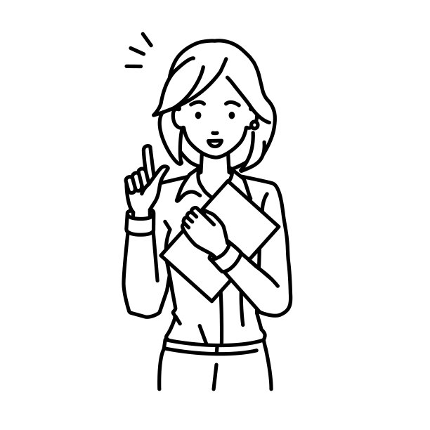 一个穿着衬衫的女人站在文件指向手势的工作风格得到想法图片下载