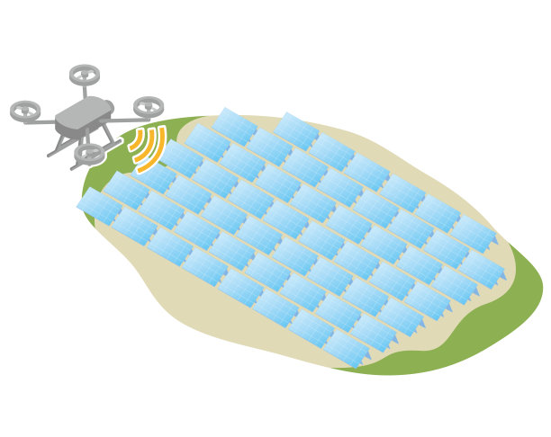 管理和检查太阳能发电设备的无人机图片下载