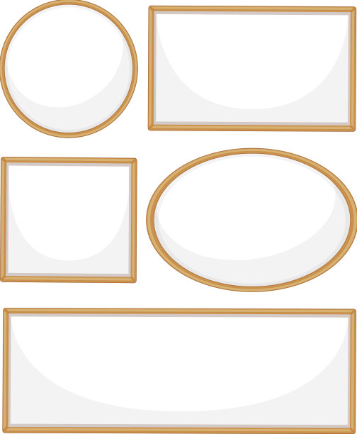 一套木制标志横幅图片下载