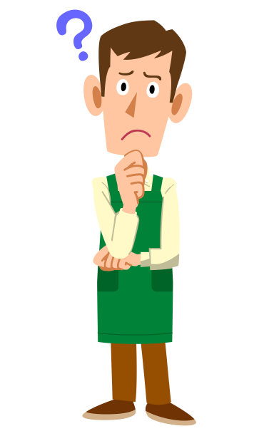 一位在超市里感到怀疑的男性店员图片下载