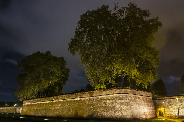 城墙卢卡(意大利托斯卡纳)图片下载