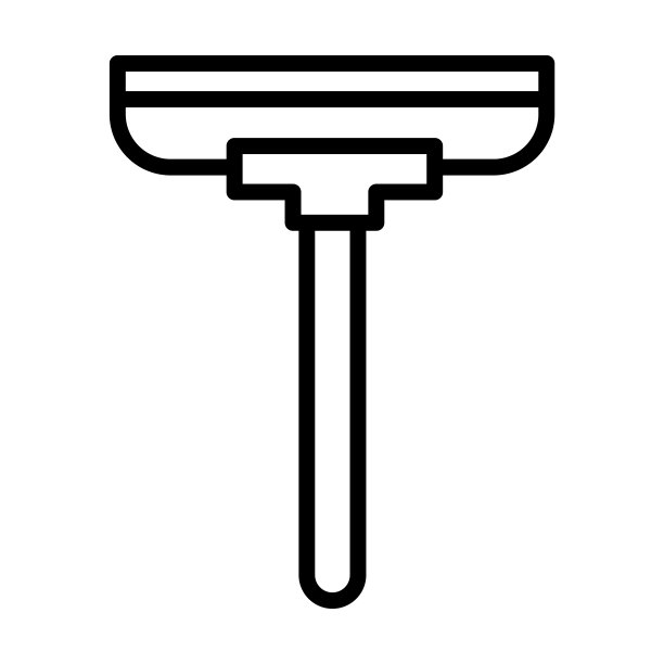 清洁收集的雨刷图标。薄线性雨刷，汽车，按钮轮廓图标孤立在白色背景。线向量雨刷符号，网络和移动的符号。图片下载