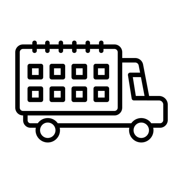 交货日期图标从交货和物流收集。薄线性交付日期，日期，航运大纲图标孤立在白色背景。线矢量交货日期符号，网和符号。图片下载