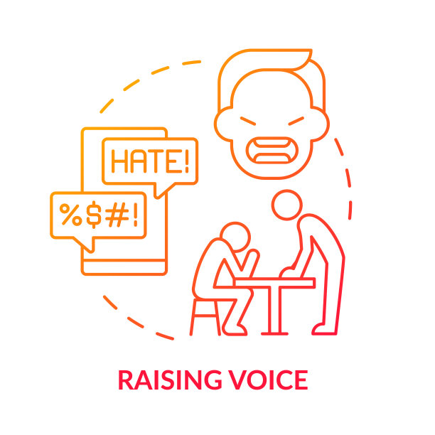 提高声音红色梯度概念图标图片下载