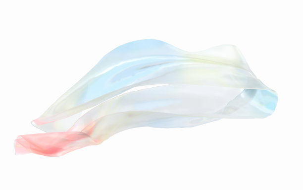 白色背景的渐变衣服，3d渲染。图片下载