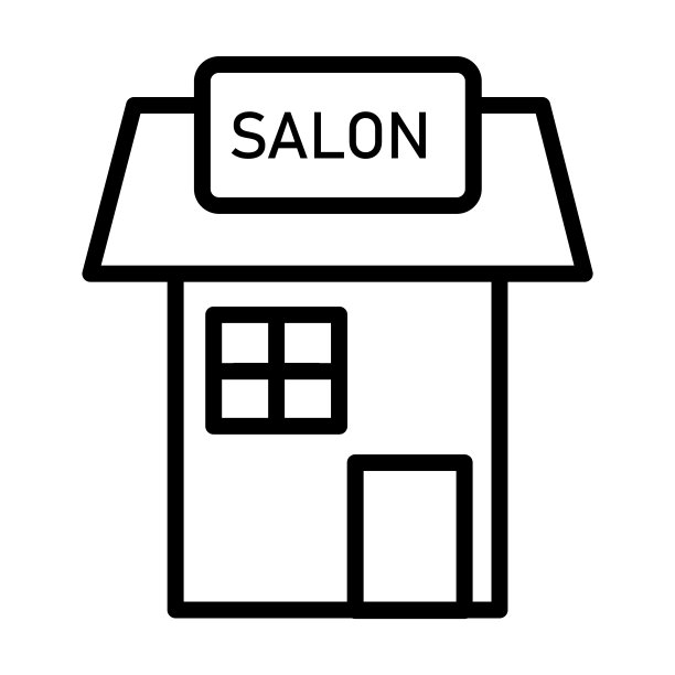 沙龙图标从沙漠收集。薄线性沙龙，头发，发型师轮廓图标孤立在白色背景上。线向量沙龙标志，网络和移动符号。图片下载