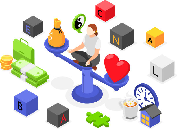 生活组成的平衡图片下载