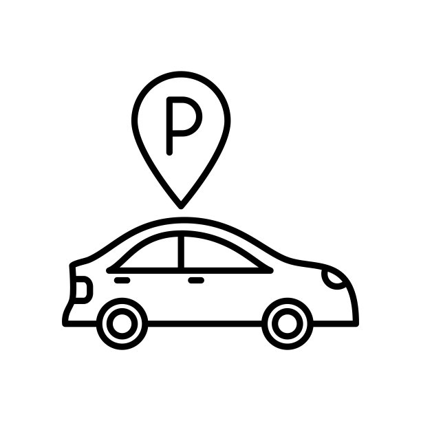 停车场图标标志设计矢量模板插图图片下载