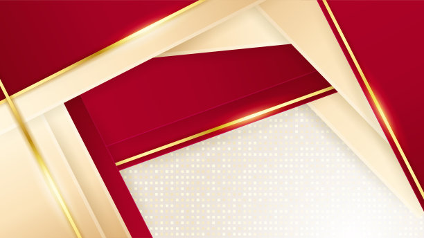 豪华红金背景。优雅的商务展示横幅。矢量插图。图片下载