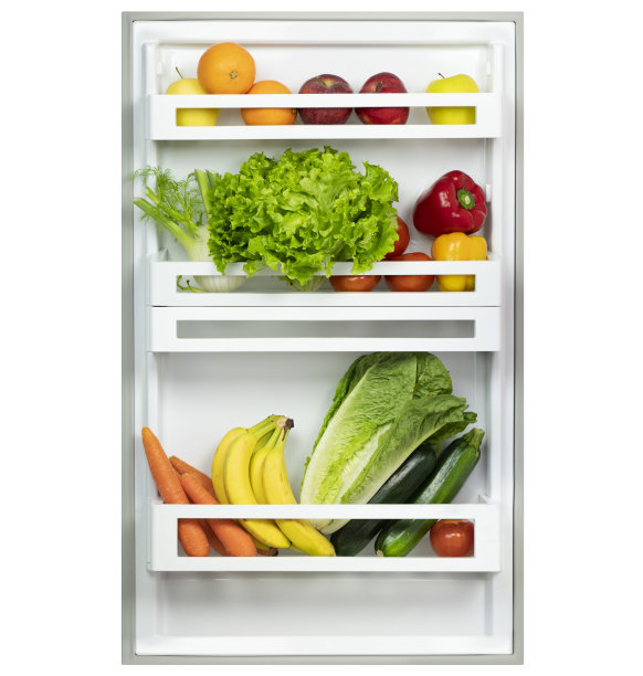 冰箱门上摆满了水果和蔬菜图片下载