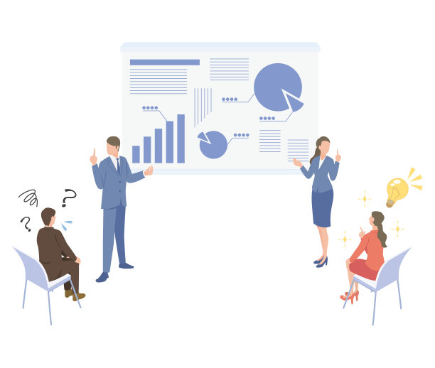 用等距插图比较易于理解的演示和难以理解的演示图片下载