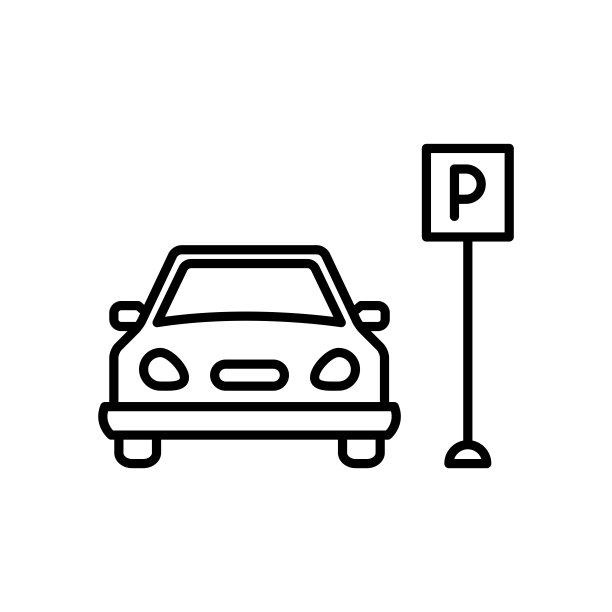 停车场图标标志设计矢量模板插图图片下载