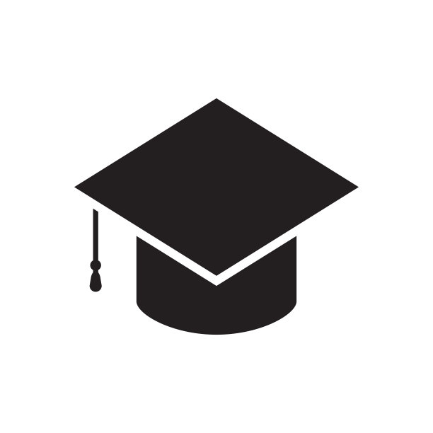 毕业帽图标矢量插图图片下载