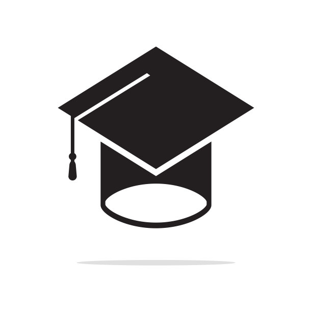 毕业帽图标矢量插图图片下载