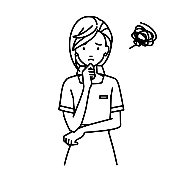 一个美容师，一个接待员，一个用手指托着下巴站不起来的女人图片下载