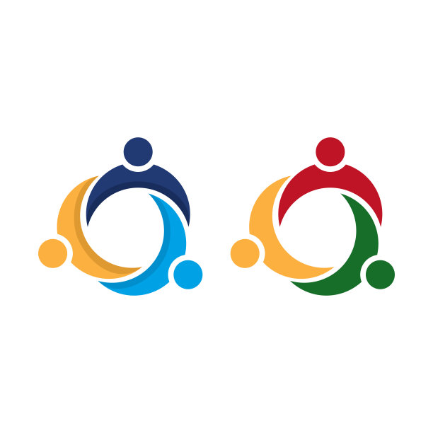 社区标志矢量插图图片下载