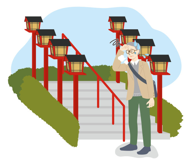 一个人在旅途中头晕目眩，步履蹒跚图片下载