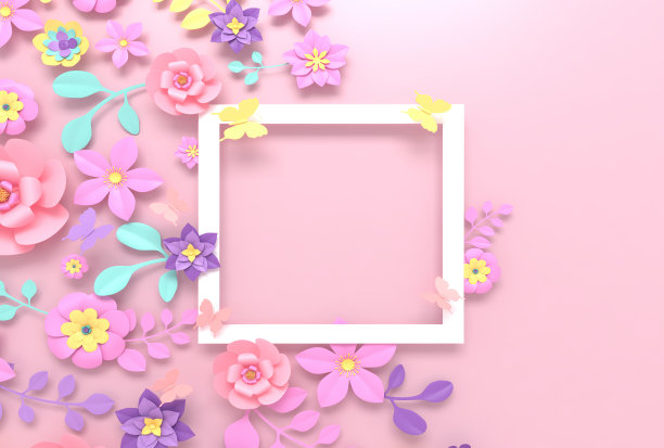 情人节和母亲节贺卡，在特殊日子庆祝活动的3D渲染。图片下载