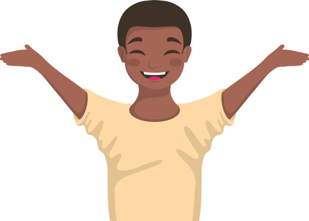 非洲小男孩在庆祝图片下载