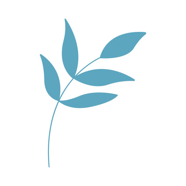 简单的叶片，叶片图形柔和的颜色图片下载