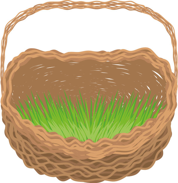 带草的草篮图片下载