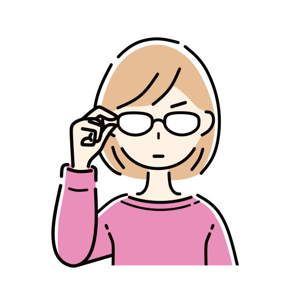 一个戴眼镜的严肃女人。图片下载