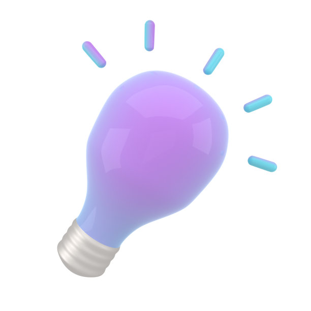 3d卡通风格最小的灯泡图标。理念，解决方案，业务，战略概念。解决方案和商业理念。思考,发明的象征。图片下载