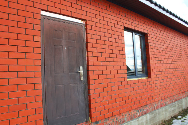 砖房的建造特写镜头。背景。图片下载