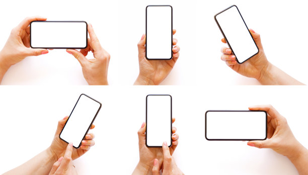 拿着手机的不同照片图片下载