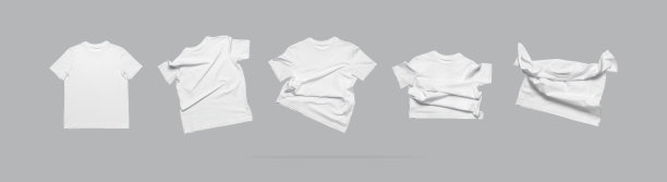 白色飞行棉t恤孤立的灰色背景。干净的白色t恤，男女皆宜。男女皆宜的t恤。品牌服装正面视图。为你的设计制作模型。经典白色t恤图片下载