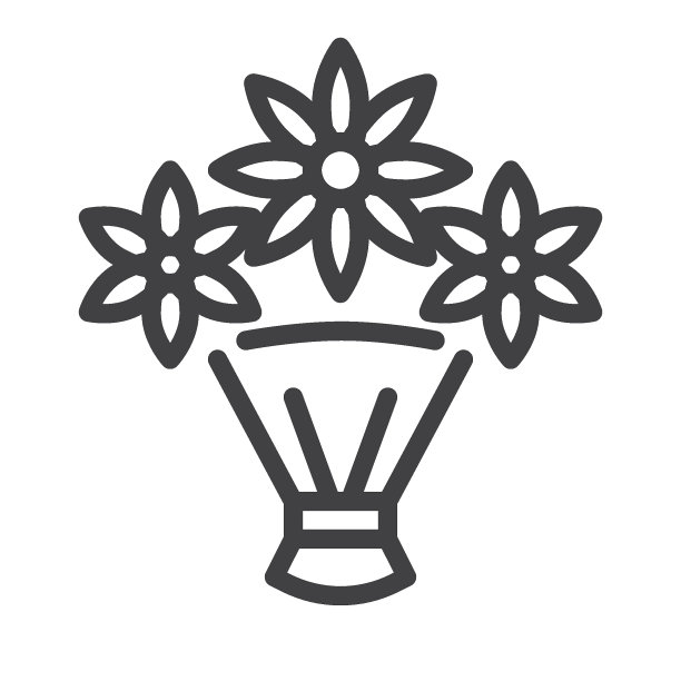 包装花束线图标图片下载