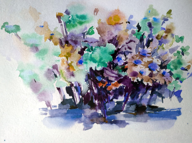 抽象鲜艳的装饰背景。花的图案手工制作。美丽温柔浪漫的春花花束图片下载