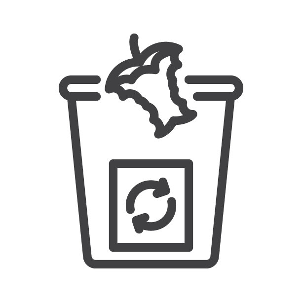 有机回收废物线图标图片下载