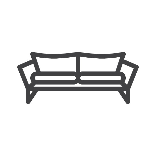 现代沙发线条图标图片下载