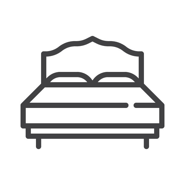 双人床线图标图片下载