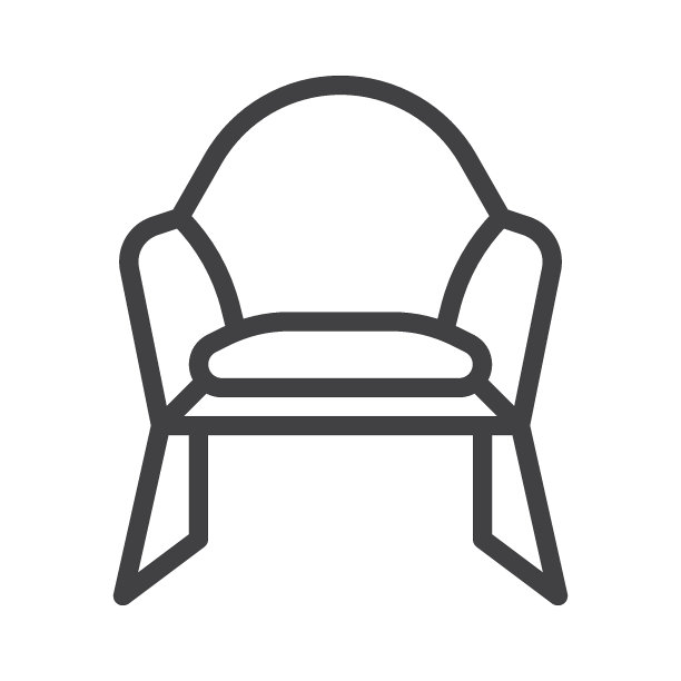 扶手椅家具系列图标图片下载