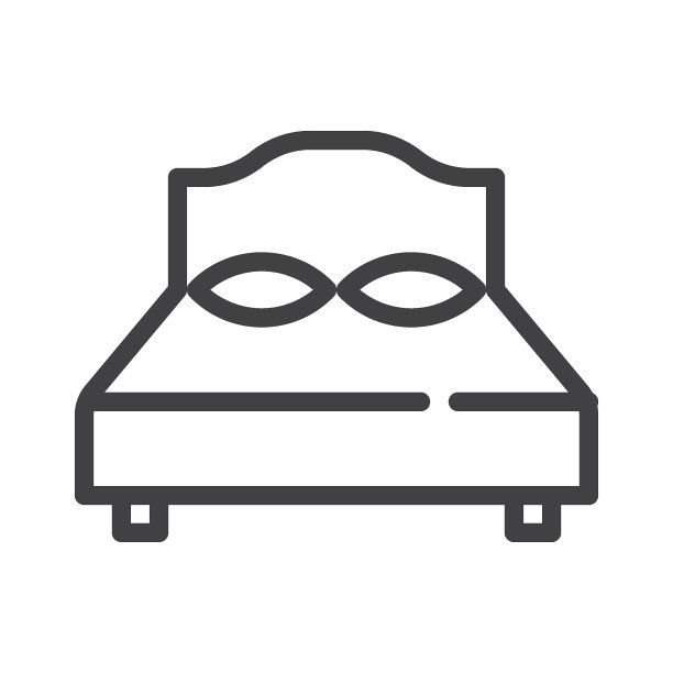 双人床线图标图片下载