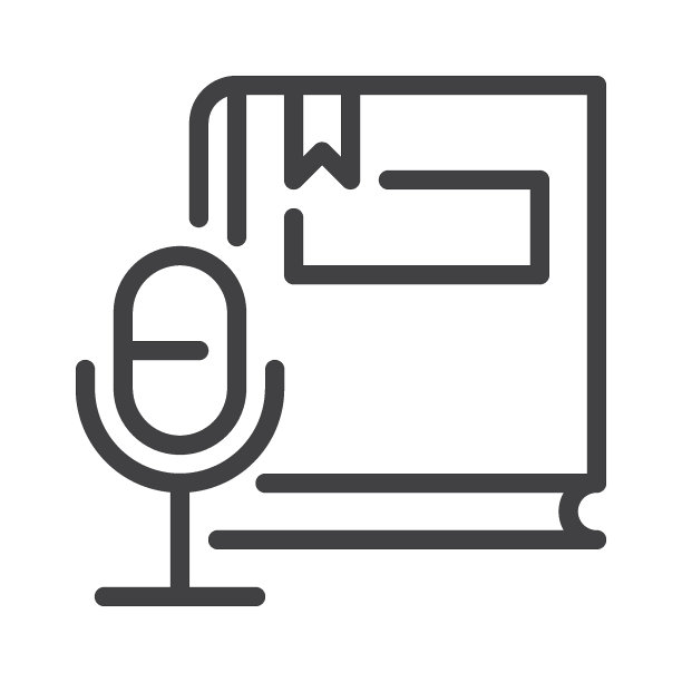 有声读物线性图标图片下载