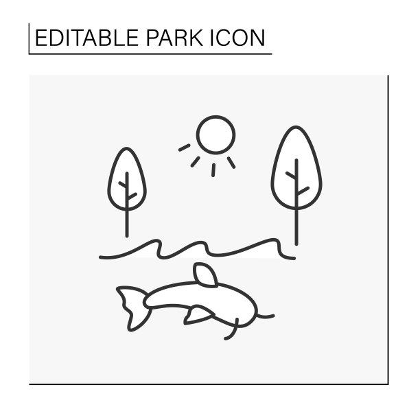 自然保护区线图标图片下载