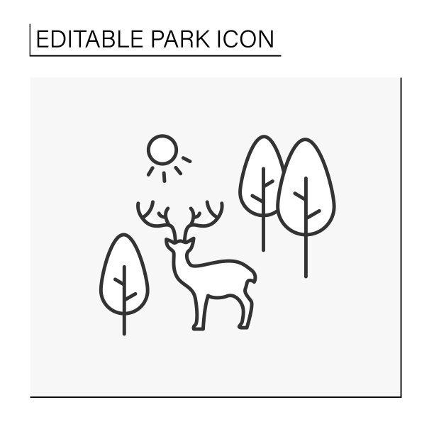 自然保护区线图标图片下载