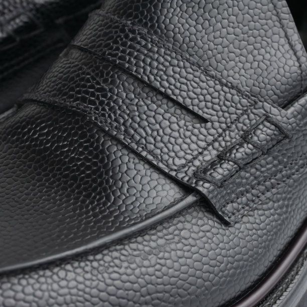 黑色便士乐福鞋细节特写图片下载