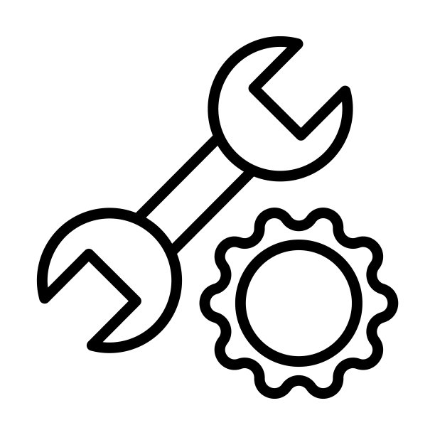 修复编辑工具集合中的工具图标。薄线性修复工具，设置，车间轮廓图标孤立在白色背景上。线向量修复工具符号，网络和移动符号。图片下载